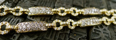 Robert Wander Chocolate and White Diamond Link  Necklace in 18K Yellow Gold