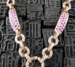 Robert Wander 18K Rose Gold, Morganite, Pink Sapphire, and Chocolate Diamond Pendant Enhancer