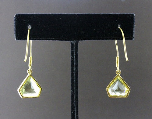 Susan Gordon Lemon Topaz Earrings 22k Gold