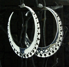 Vanessa Montiel Silver Hoop Earrings