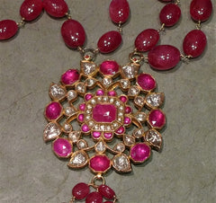 Amrapali Estate Indian 22K Yellow Gold,Ruby, and Diamond Necklace