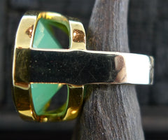 Beth Orduna 18K Yellow Gold and Chrysoprase RIng