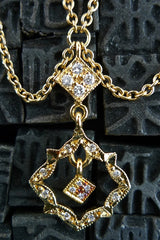 Kamofie Two Tone 18K Yellow Gold and Diamond Necklace