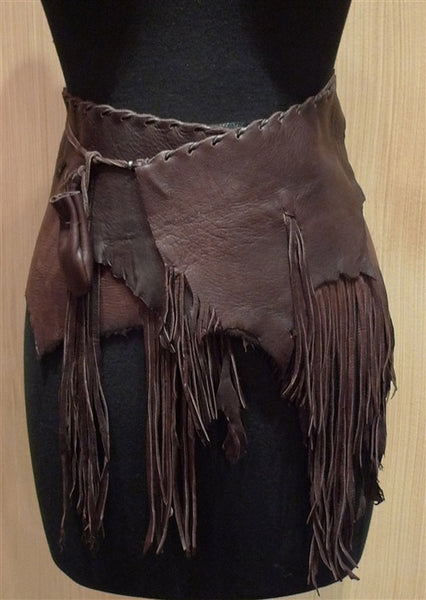 Battledress Fringed Deerskin Leather Belt