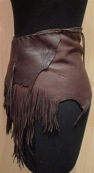 Battledress Fringed Deerskin Leather Belt