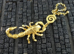 Robert Goossens Gold-Plate Approx. 3" Scorpio Zodiac Key Chain