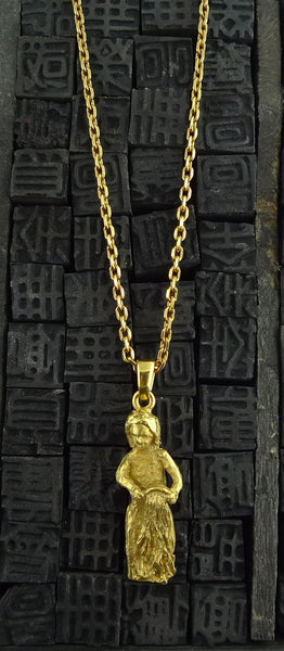 Robert Goossens Gold-Plate 18" Aquarius Zodiac Necklace