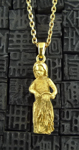 Robert Goossens Gold-Plate 18" Aquarius Zodiac Necklace