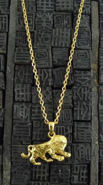 Robert Goossens Gold-Plate 18" Leo Zodiac Necklace