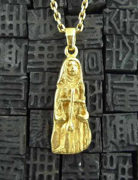 Robert Goossens Gold-Plate 18" Libra Zodiac Necklace