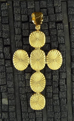 Robert Goossens Cross Pendant in Blue and Green