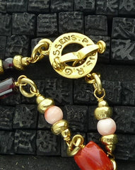 Robert Goossens 24K Yellow Gold Vermeil and  Coral Necklace