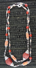 Robert Goossens Silver Coral Necklace