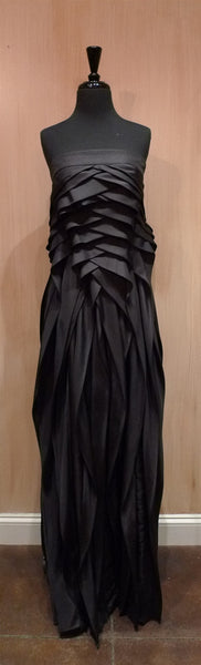 Lie Sang Bong Black Strapless Gown