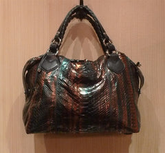 Pauric Sweeney Overnight Bag in Shiny Python