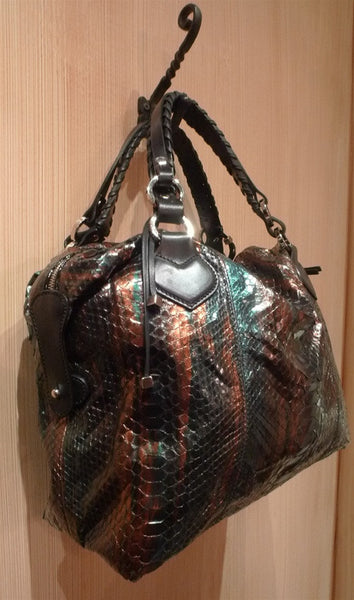 Pauric Sweeney Overnight Bag in Shiny Python