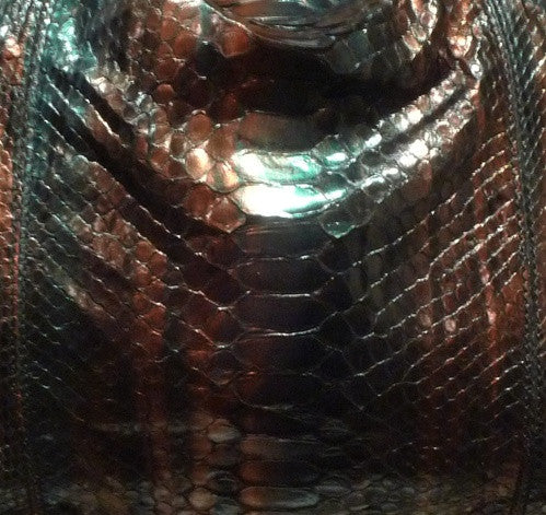 Pauric Sweeney Overnight Bag in Shiny Python