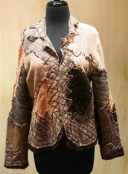 Pazuki Portcullis Multicolor Brown Sweater Jacket