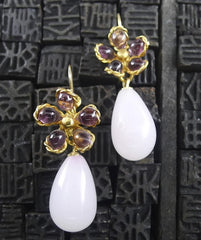 Mark Walsh Leslie Chin Pink Quartz Drop Earrings