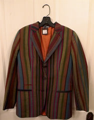 Imperio Striped Silk Blazer in Jewel Tone Colors