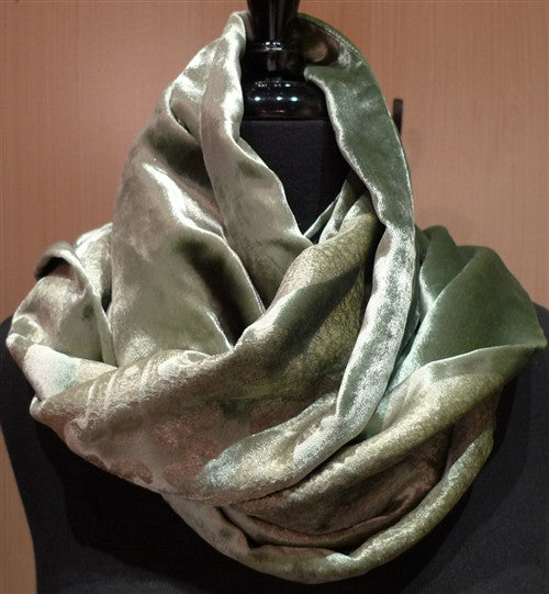 Venetian Silk Velvet Ombre  Hand Painted Scarf