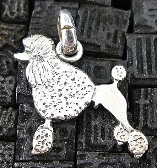 Fine Arf Sterling Silver Dog Charm - Standard Poodle