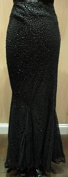 Farah Khan Destiny Black Sequined Mermaid Skirt