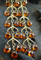 Talisman Unlimited Orange Garnet Briolette Earrings in 14K Yellow Gold