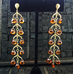 Talisman Unlimited Orange Garnet Briolette Earrings in 14K Yellow Gold