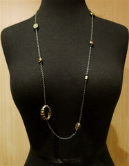 Yossi Harari Libra Wrap Oxidized Gilver 24K Gold Necklace