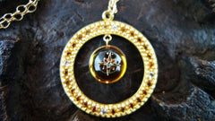 Emily and Ashley Citrine and  Diamond Necklace in 14K Yellow Gold