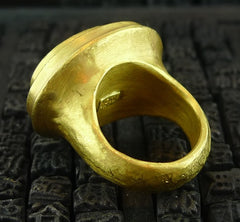 Yossi Harari 24K Gold Janie Onyx and Pave Diamond Ring