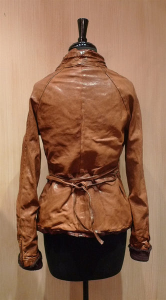 Giorgio Brato Saddle Rust Leather Jacket