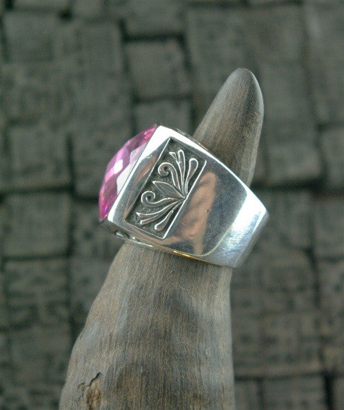 Marisa Perry Marrakesh Crowning Ring with Amethyst in Sterling Silver