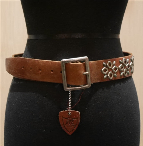 Hollywood Trading Company Brown Stud Belt