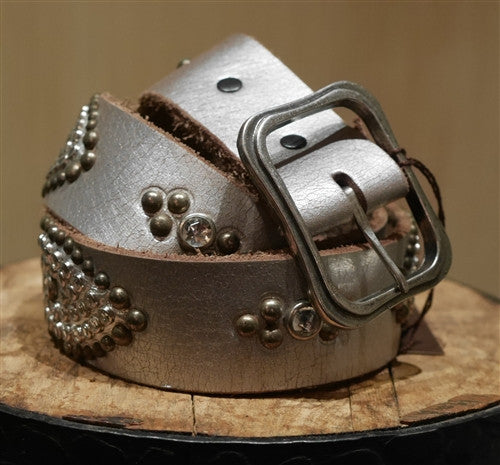 B-Low The Belt Silver Studded Belt