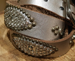 B-Low The Belt Silver Studded Belt