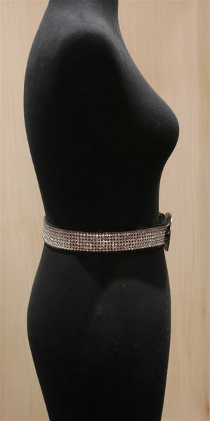 Streets Ahead Swarovski Crystal Belt with Blackened Embossed Western Buckle