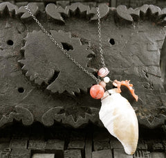 Space Mermaid Seashell Necklace