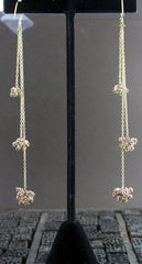 Gabrielle Sanchez Pink Tourmaline and 18K Yellow Gold Earrings