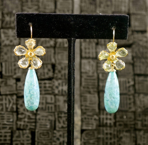 Mark Walsh Leslie Chin Turquoise Drop Earrings