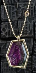 Jemma Wynne Large Geometric Necklace with Pave Diamonds in 18K Gold