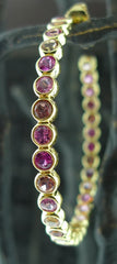 Jemma Wynne Large Pink Sapphire & Tourmaline Hoop Earrings, 18K Yellow Gold