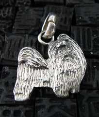 Fine Arf Sterling Silver Dog Charm - Shih Tzu