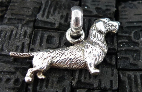 Fine Arf Sterling Silver Dog Charm -Dachsund