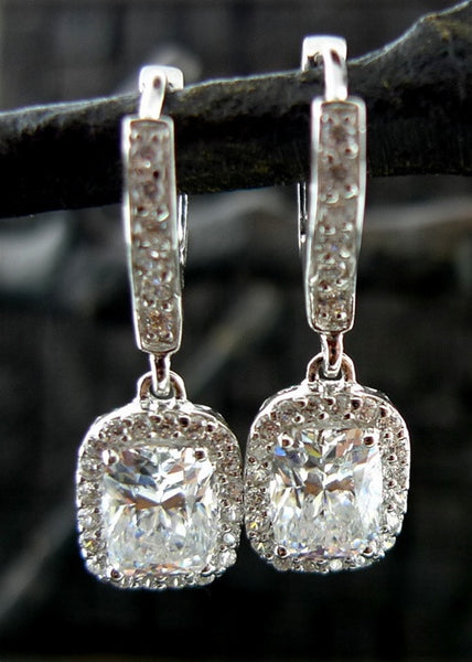 Jarin Kasi CZ Cushion Dangle Earrings