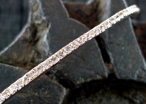 Sheila Fajl Rose Gold and CZ Bangle Bracelet