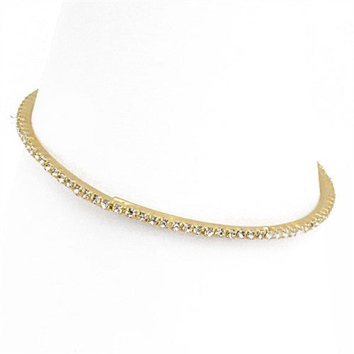 Sheila Fajl Rose Gold and CZ Bangle Bracelet