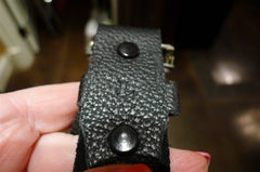 Presh Obi Fragment Belt Buckle on Black Belt Strap