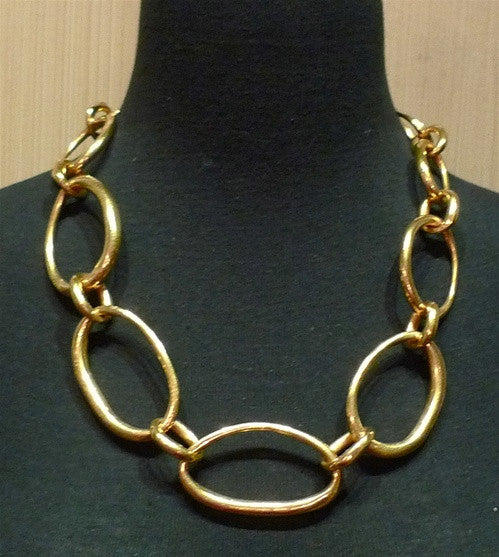 Steven Vaubel 18K Yellow Gold Vermeil Open Oval Link Necklace